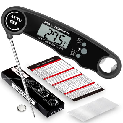 Waterproof Digital Kitchen Food Thermometer Instant Read Meat Temperature Gauge for Cooking Grilling BBQ Milk & Water