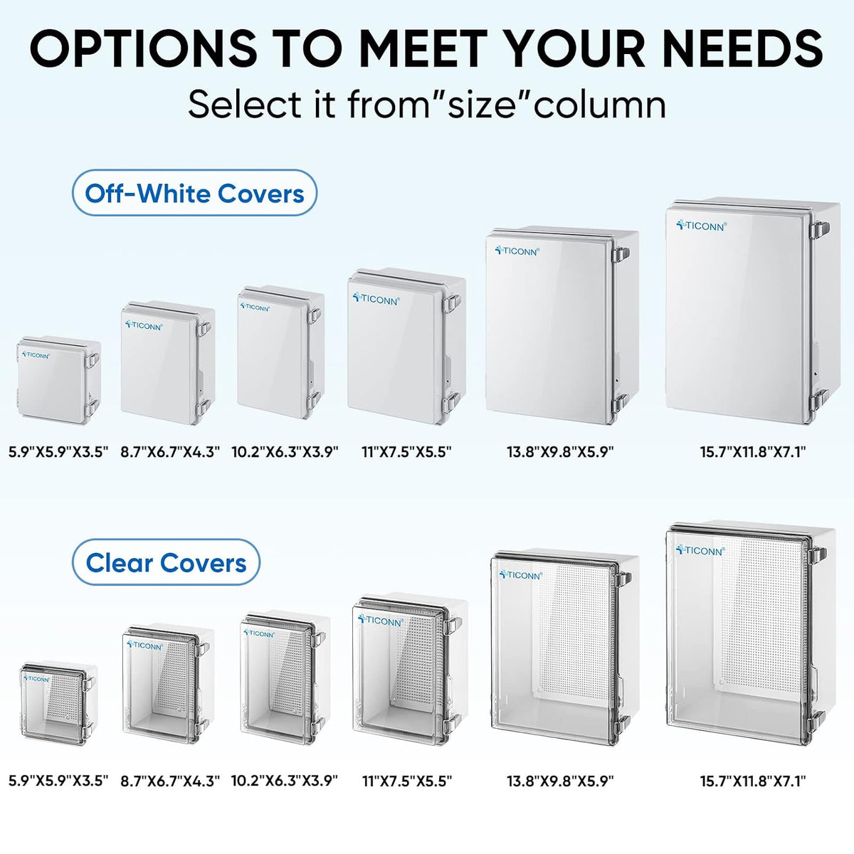 Outdoor Electrical Box Waterproof, ABS IP67 Junction Box Enclosure
