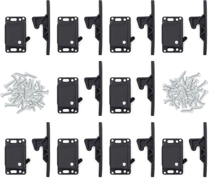 10 Pack RV Cabinet Door Latch - Easy to Install OEM RV Drawer Latches and Catches - Push Latch and Catch for Cabinets in Trailers and Motorhomes