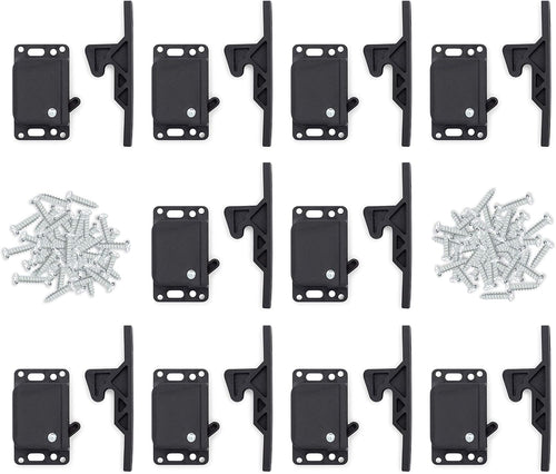 10 Pack RV Cabinet Door Latch - Easy to Install OEM RV Drawer Latches and Catches - Push Latch and Catch for Cabinets in Trailers and Motorhomes