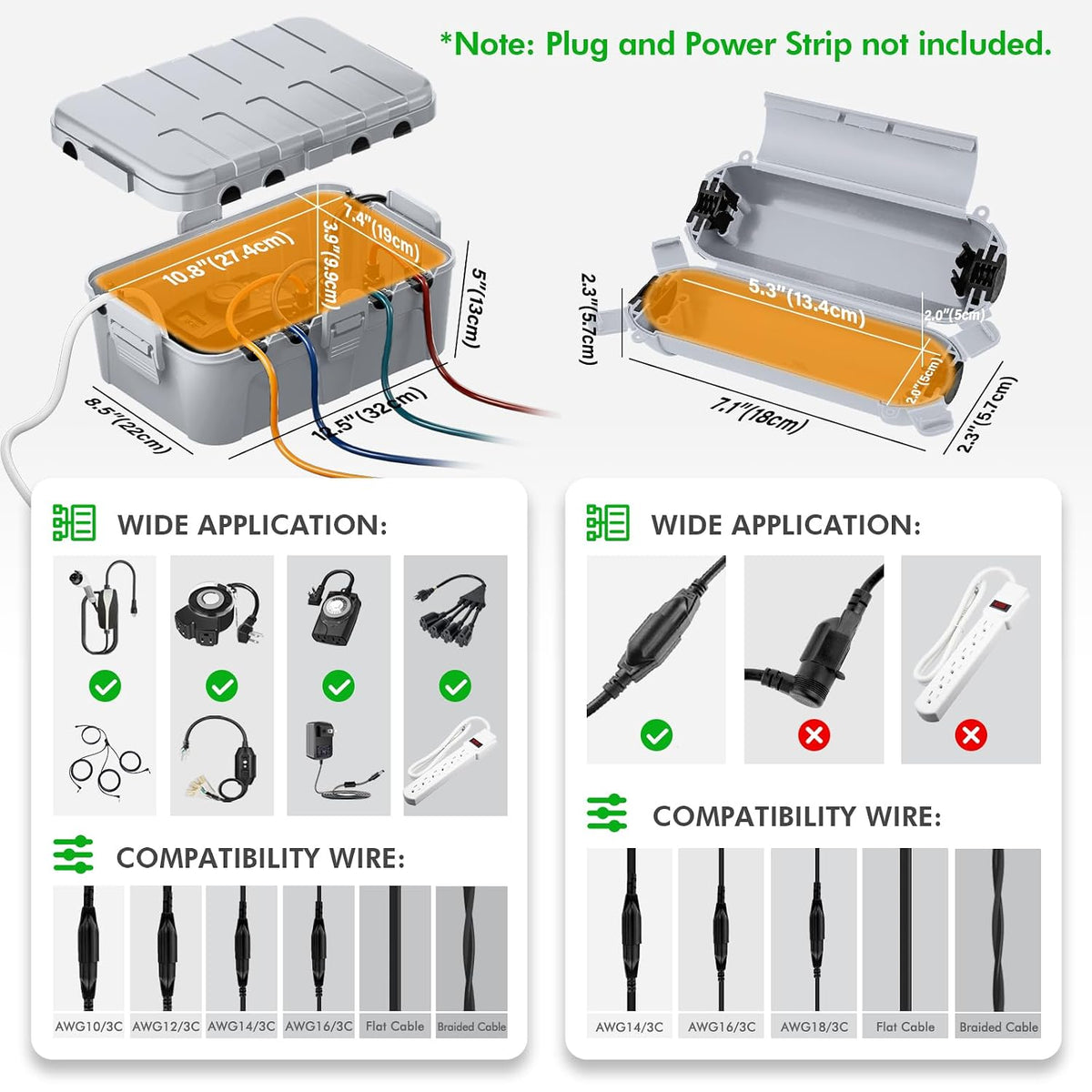 [5 Piece]  Outdoor Electrical Box Set（1 X Extra Large + 4 X Small）