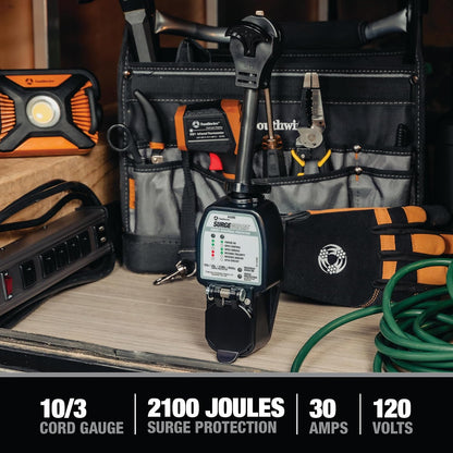 Surge Guard™ 30 Amp Portable RV Surge Protector with Enhanced Diagnostics, 2100 Joules, 44280