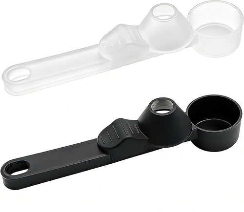 2 Pieces Coffee Scoop Funnel with Sliding Design - Mess-Free Measuring for Ground Coffee, Protein Powder, Milk Powder - Reusable K Cup Refillable - Portable for Home, Coffee Bar, Kitchen