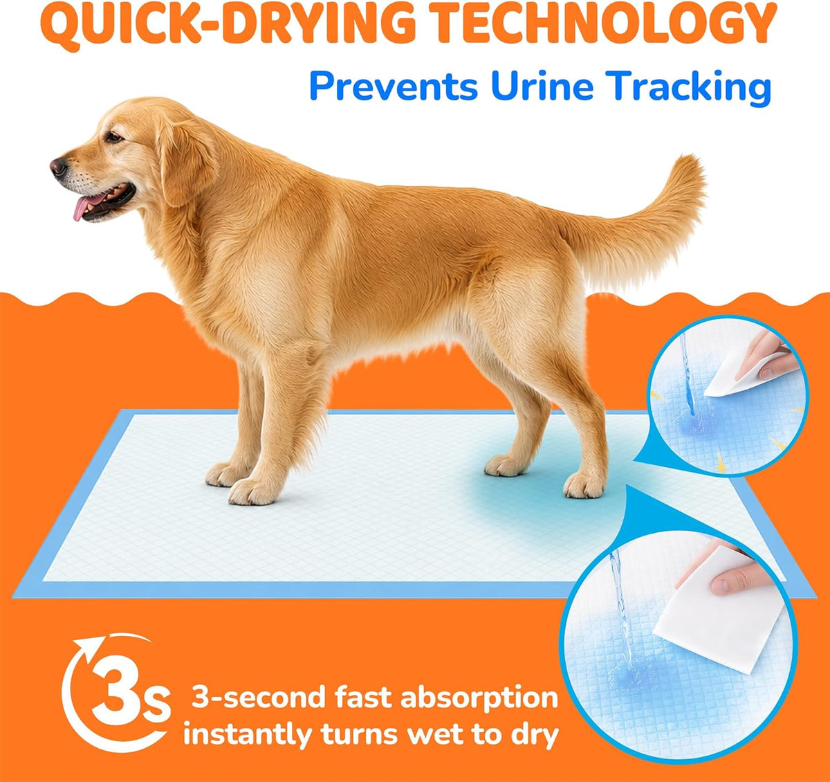 Puppy Pads 28"X34", Extra Large, Super Absorbent, 30 Count