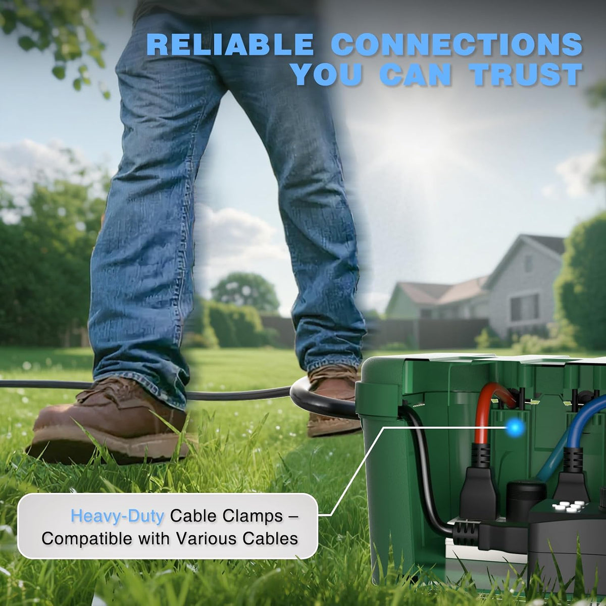 Large Outdoor Electrical Box (12.5 X 8.5 X 5 Inch), IP54 Waterproof Outdoor Extension Cord Cover Weatherproof, Protect Outlet, Plug, Socket, Timer, Power Strip,Green (Pack of 2)