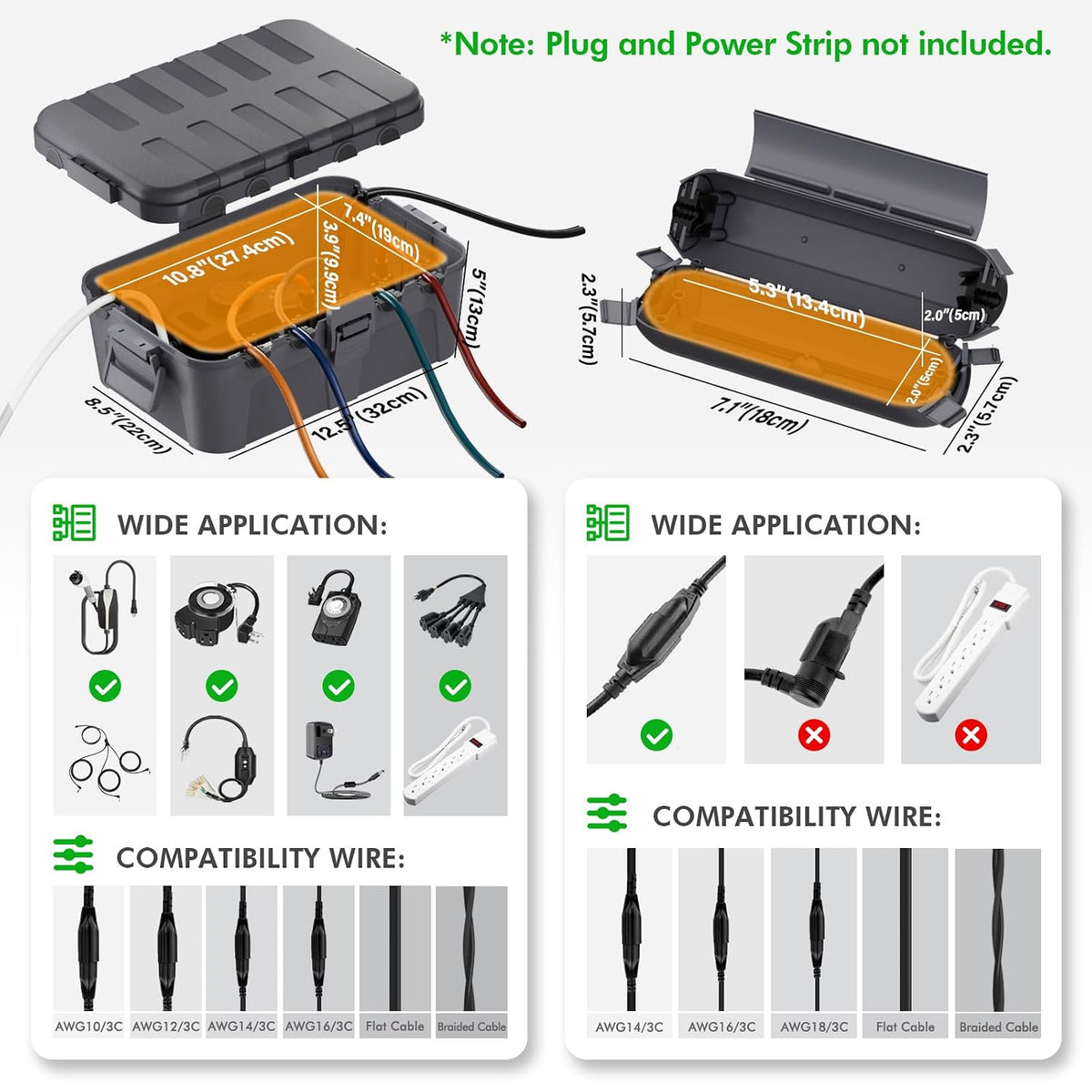 [5 Piece]  Outdoor Electrical Box Set（1 X Extra Large + 4 X Small）