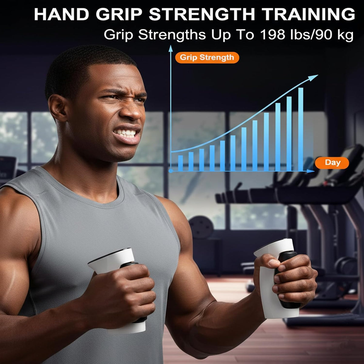 Digital Hand Grip Strength Tester – 198 lb Electronic Dynamometer with Adjustable Handle & Backlit Display