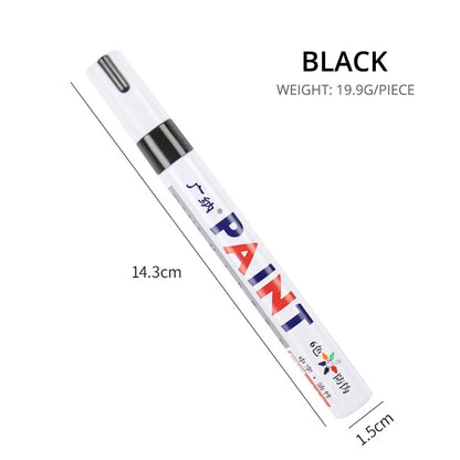 1Pcs White Waterproof Cars Wheel Tire Oily Mark Pen Auto Rubber Tyre Paint Pen Cd Metal Permanent Paint Marker Graffiti Touch Up