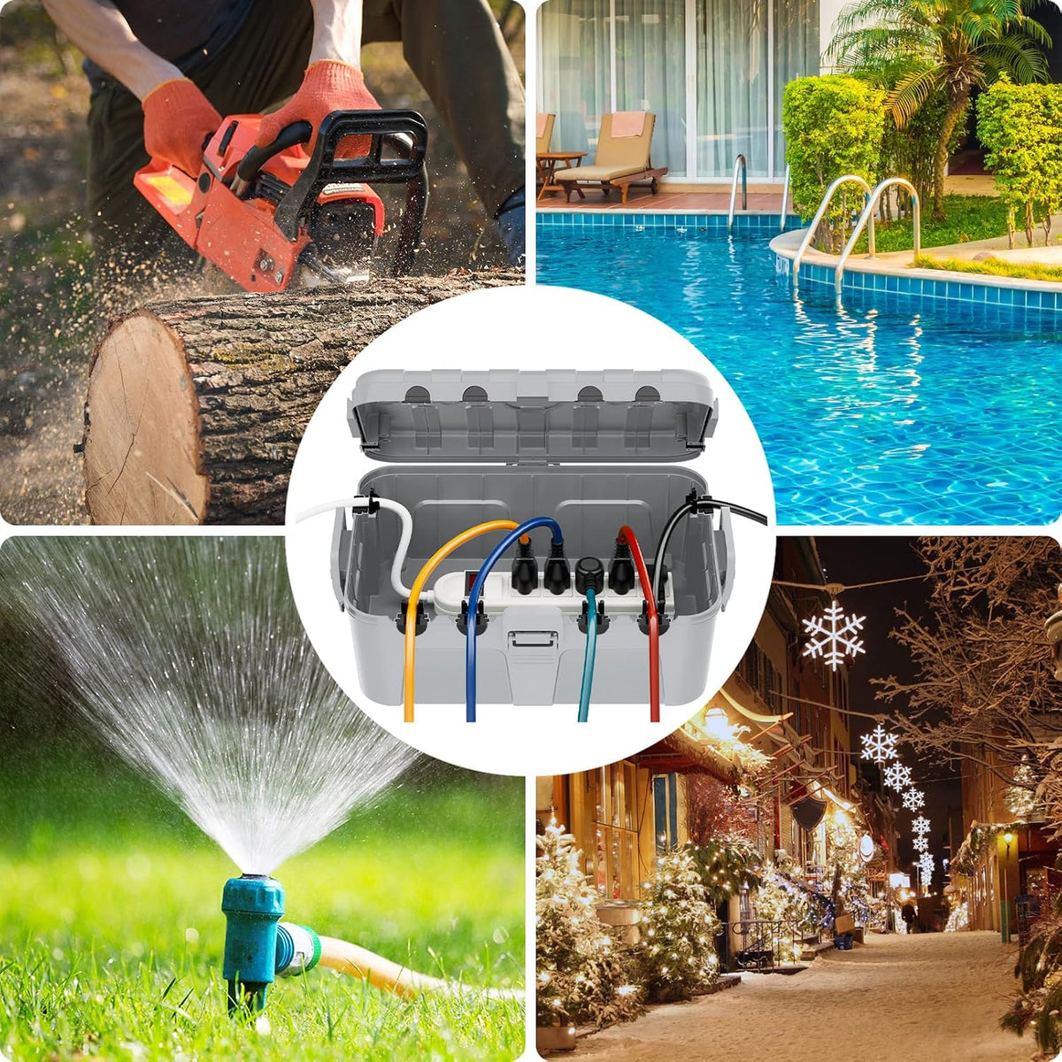 [5 Piece]  Outdoor Electrical Box Set（1 X Extra Large + 4 X Small）