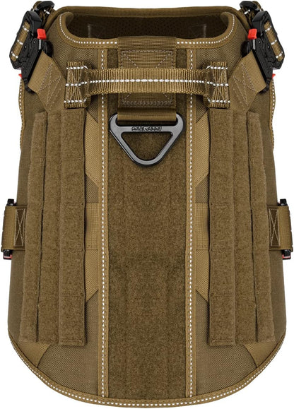Tactical Dog Harness for Large Dogs,Full Metal Buckles Dog Vest