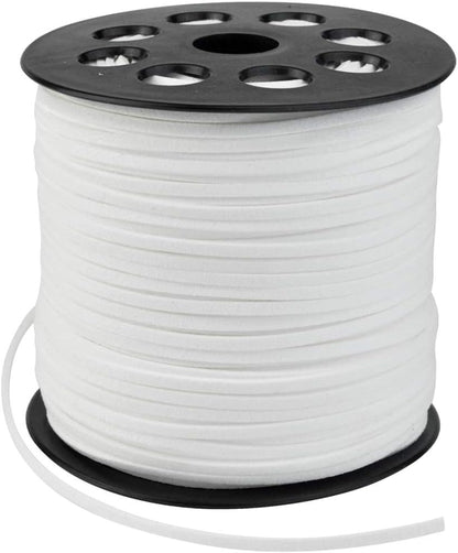100 Yards Faux Leather Cord Flat Suede Cord Spool for Jewelry Making