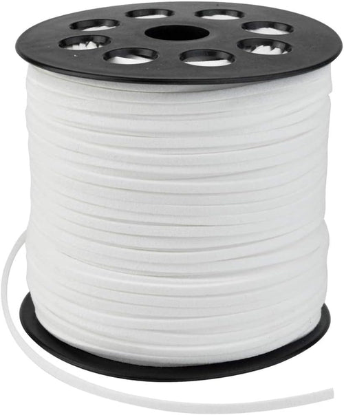 100 Yards Faux Leather Cord Flat Suede Cord Spool for Jewelry Making