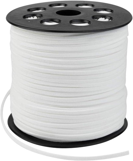 100 Yards Faux Leather Cord Flat Suede Cord Spool for Jewelry Making