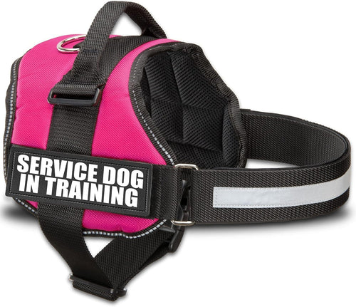 Service Dog in Training Vest Harness, XS 16.5-21.5 in Pink