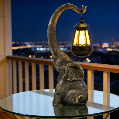 Elephant Statue, Elephant Garden Statue with Solar Light, Elephant Decor, Outdoor Elephants Statue, Elephants Gifts for Mom