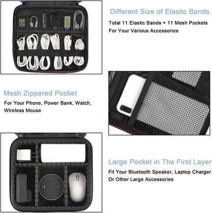 Cord Organizer Bag with Adjustable Divider, DJ Electronic Storage