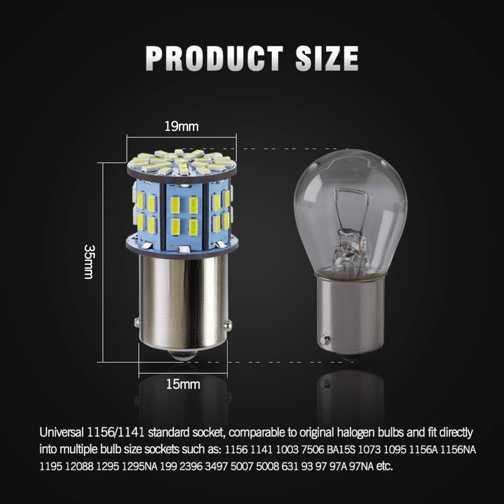 1156 1141 1003 7506 BA15S LED Bulbs Xenon White 20-Packs, Super Bright 3014 50-SMD LED Replacement for 12 Volt RV Camper Trailer Boat Trunk Interior Light Bulbs