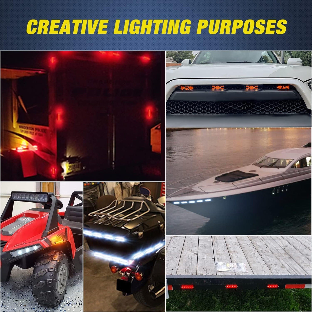 Side Marker Light 30PCS 3.8" Warning Lamps Kit
