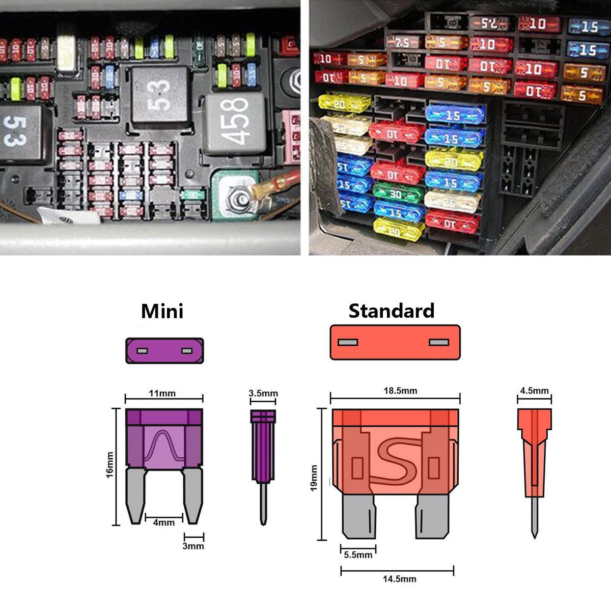 266 Pcs Car Fuses Assortment Kit - Blade Fuses Automotive - Standard and Mini Auto Fuse (2A/3A/5A/7.5A/10A/15A/20A/25A/30A/40AMP) Replacement Fuses for Tool/Auto/Boat/Truck/Rv Accessories