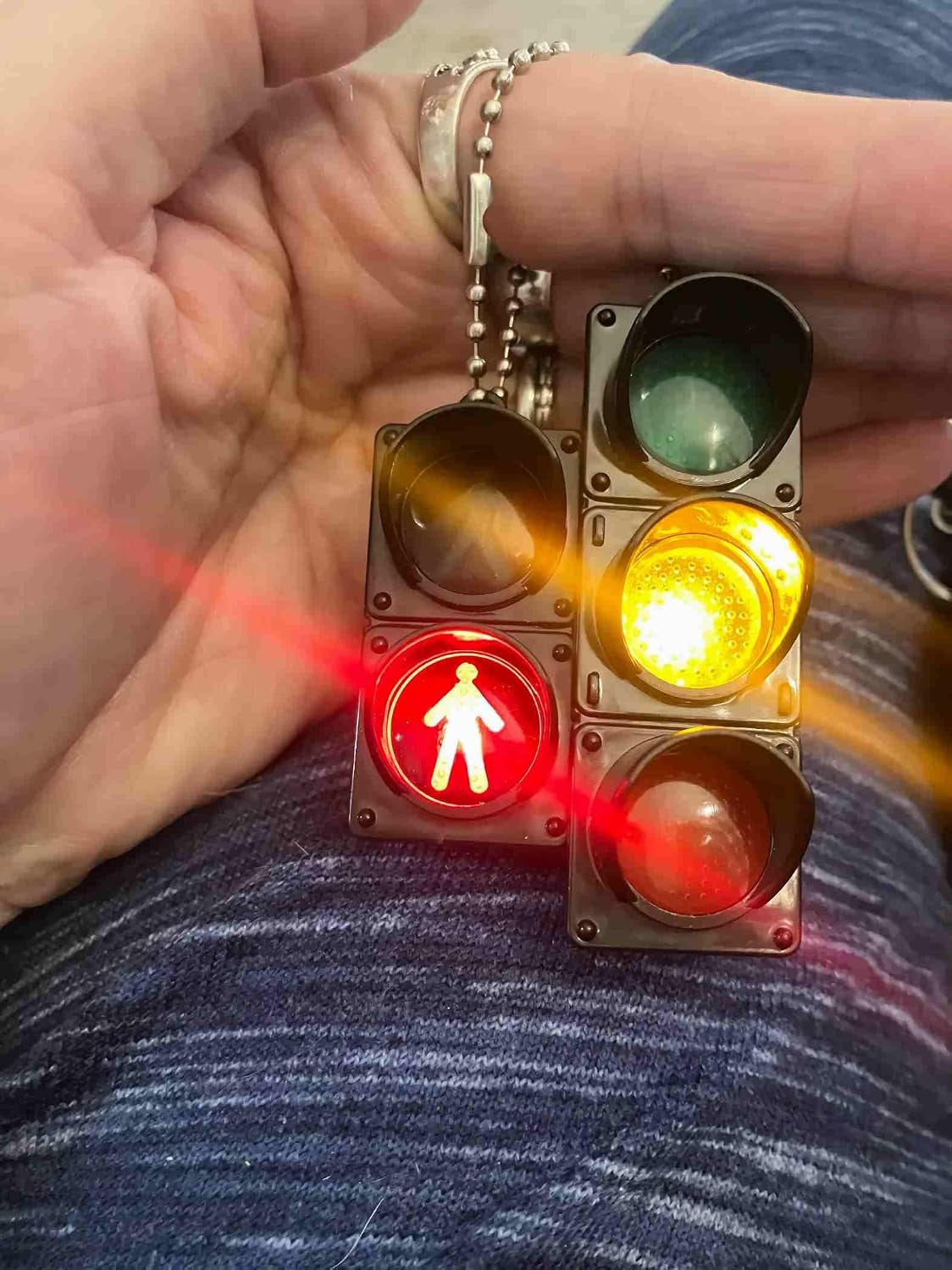 Novelty Car Keychain for Bag, Funny Unique Cool Stoplight Key Chain Accessories for Men Women, Purse Charms for Handbags, Fun Small Gifts for Men Ideas
