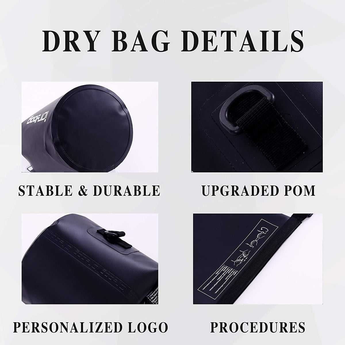 Dry Bag for Kayaking Waterproof 2L/5L/10L/15L/20L, Small Dry Sack Waterproof Bag for Boating