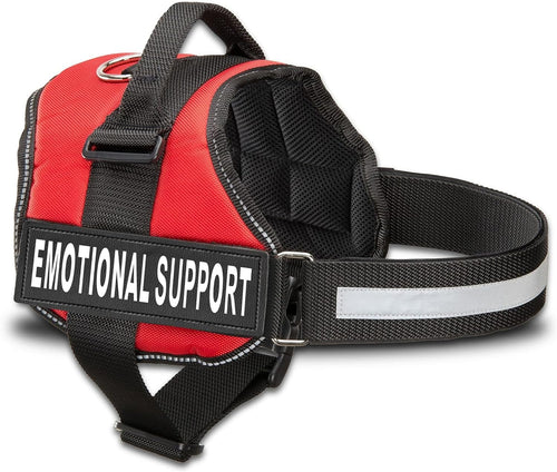 Emotional Support Vest Harness, XXXS 11.5-13 in Bright Red