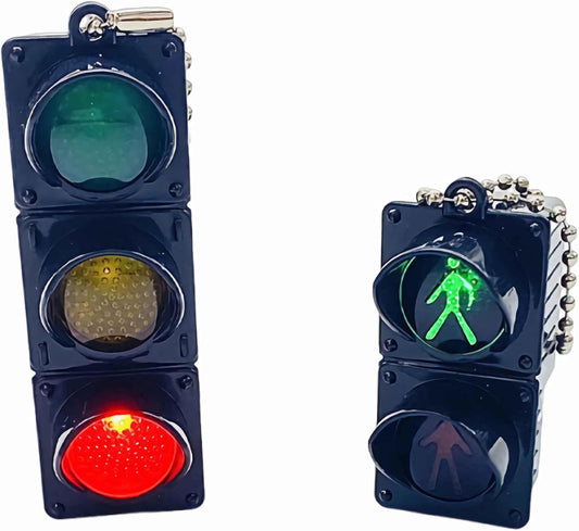 Novelty Car Keychain for Bag, Funny Unique Cool Stoplight Key Chain Accessories for Men Women, Purse Charms for Handbags, Fun Small Gifts for Men Ideas