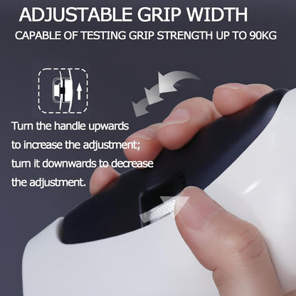 Digital Hand Grip Strength Tester – 198 lb Electronic Dynamometer with Adjustable Handle & Backlit Display