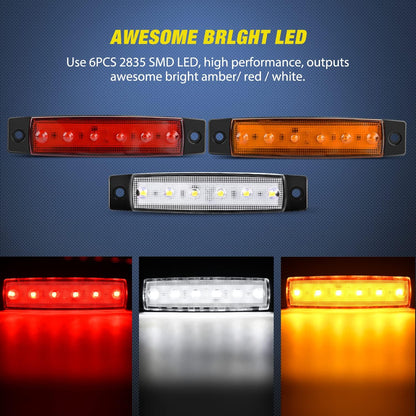 Side Marker Light 30PCS 3.8" Warning Lamps Kit