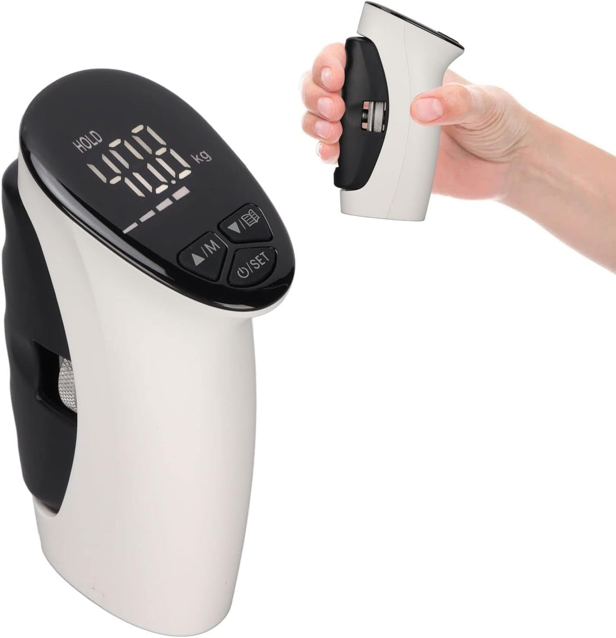 Digital Hand Grip Strength Tester – 198 lb Electronic Dynamometer with Adjustable Handle & Backlit Display