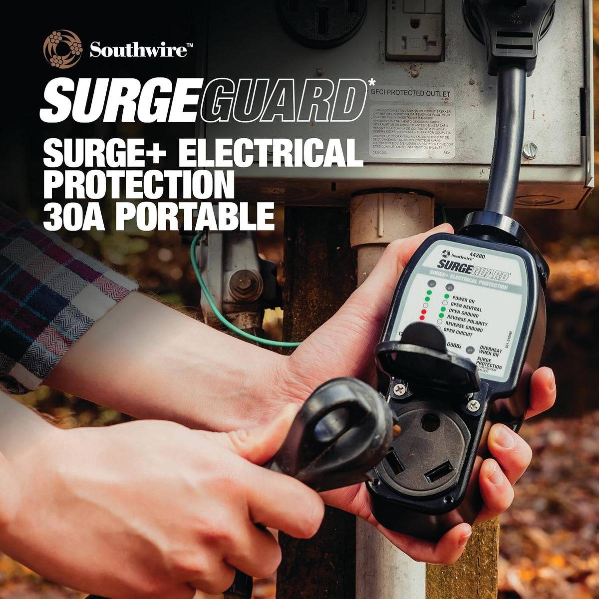 Surge Guard™ 30 Amp Portable RV Surge Protector with Enhanced Diagnostics, 2100 Joules, 44280