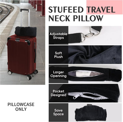 Stuffable Neck Pillow for Travel, Packable Neck Pillow (Sage Green)