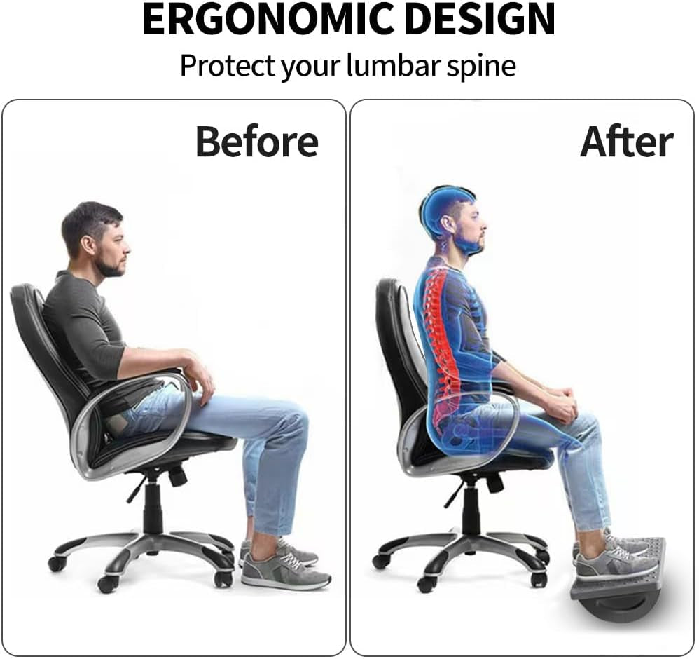 Ergonomic Under Desk Foot Rest – Adjustable Office Foot Stool for Work & Home