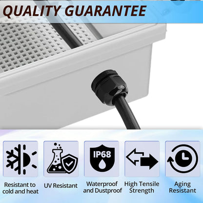 2Pcs 1” NPT Cable Gland Connector, IP68 Waterproof
