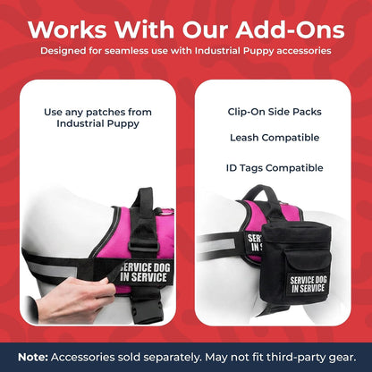 Service Dog in Training Vest Harness, XS 16.5-21.5 in Pink
