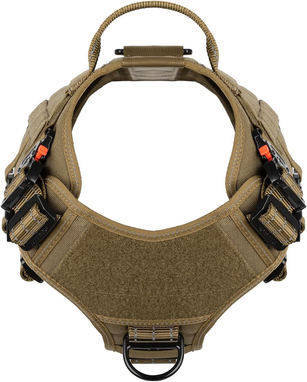 Tactical Dog Harness for Large Dogs,Full Metal Buckles Dog Vest