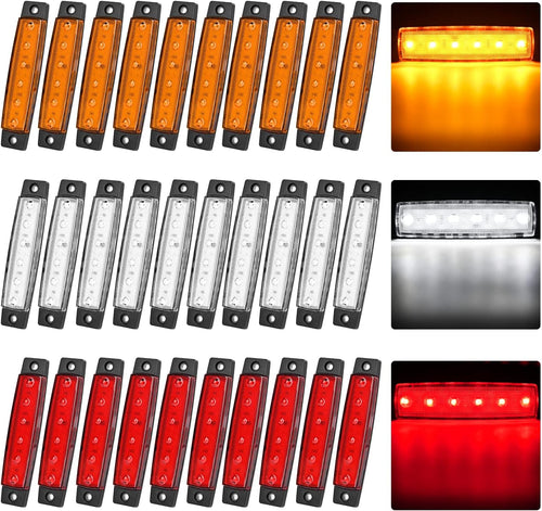 Side Marker Light 30PCS 3.8" Warning Lamps Kit