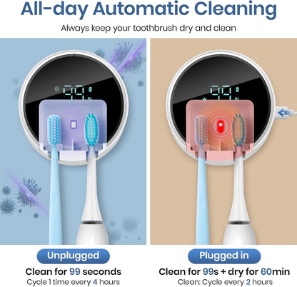 Toothbrush Holder Wall Mounted, Razor Holder for Bathroom Travel