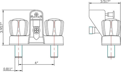 DF-SA110S-BQ RV Tub and Shower Diverter (Bisque)