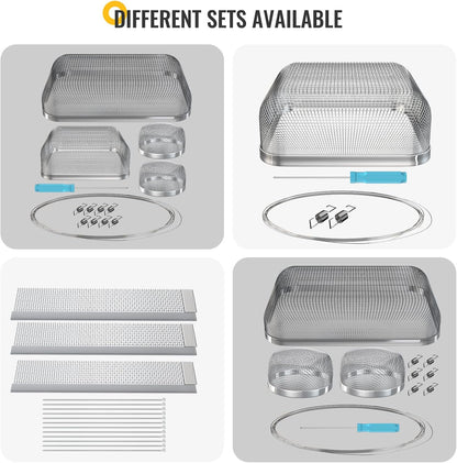 RV Furnace Vent Screen,Rv Trailer Water Heater Cover Stainless Steel Circle Mesh Screen RV Accessories RV Parts 2 Packs…