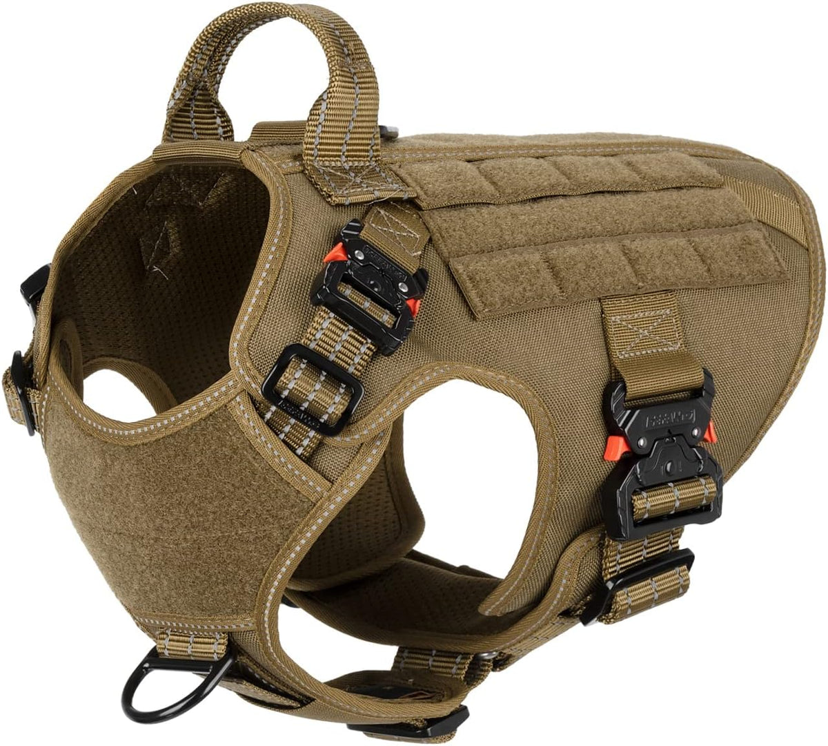 Tactical Dog Harness for Medium Dogs,Full Metal Buckles Dog Vest