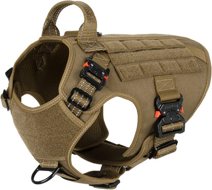 Tactical Dog Harness for Medium Dogs,Full Metal Buckles Dog Vest
